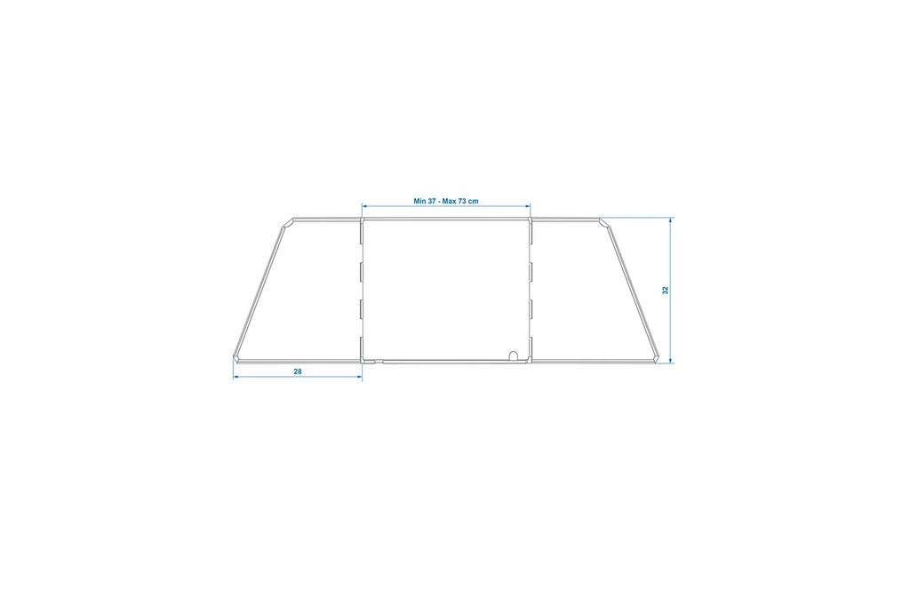 ProPlus 370340V03 Opklapbaar windscherm voor campingkachels en branders van 37-70 cm
