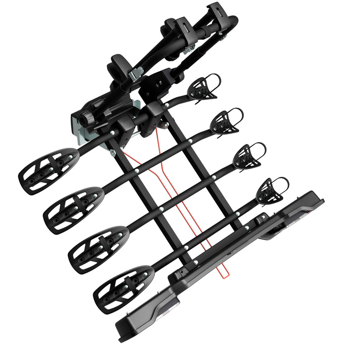 Peruzzo Parma 4 - fietsendrager voor op de trekhaak voor 4 fietsen (zwart)