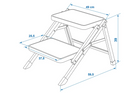 ProPlus 360823V01 Opvouwbare campingtrap, twee treden, draagvermogen 150 kg