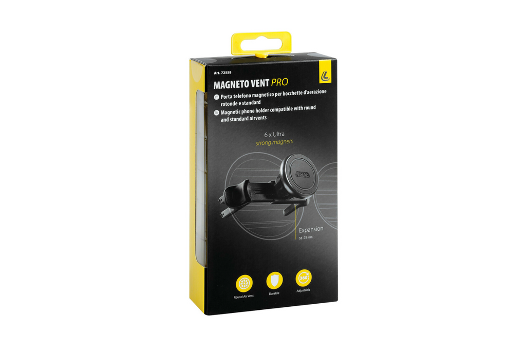 Magnetische telefoonhouder LAMP Magneto Vent Pro voor universele ventilatieroosters