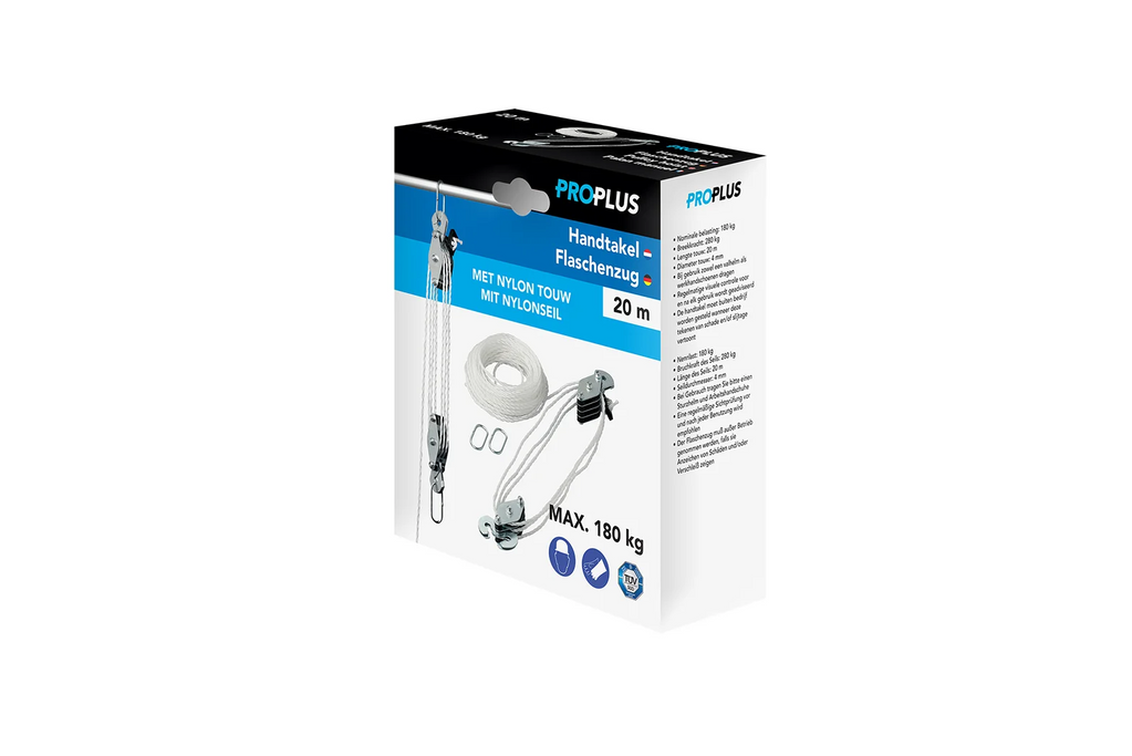 ProPlus 345007 kabelwinch, 20m katrol, 180kg
