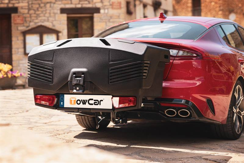 Towbox EVO urban zwart - bagagedrager voor montage op de trekhaak