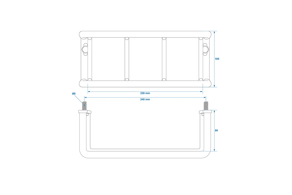ProPlus beschermrooster voor achterlicht van aanhanger, achterlichtafdekking 228x105x80mm