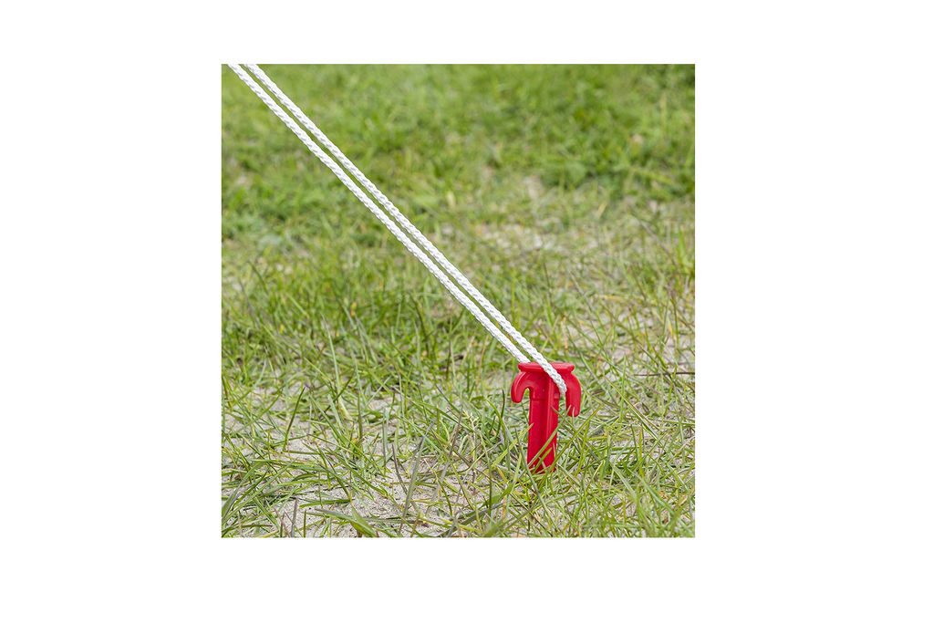 Set van zes ProPlus tentharingen 364824, kunststof haringen voor het bevestigen van scheerlijnen, 19 cm.