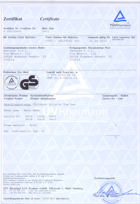 Trail Angel - trekhaak voor kinderfiets - rood