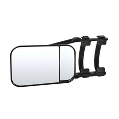 Universele trekspiegel met lamp, met platte en bolle lens.