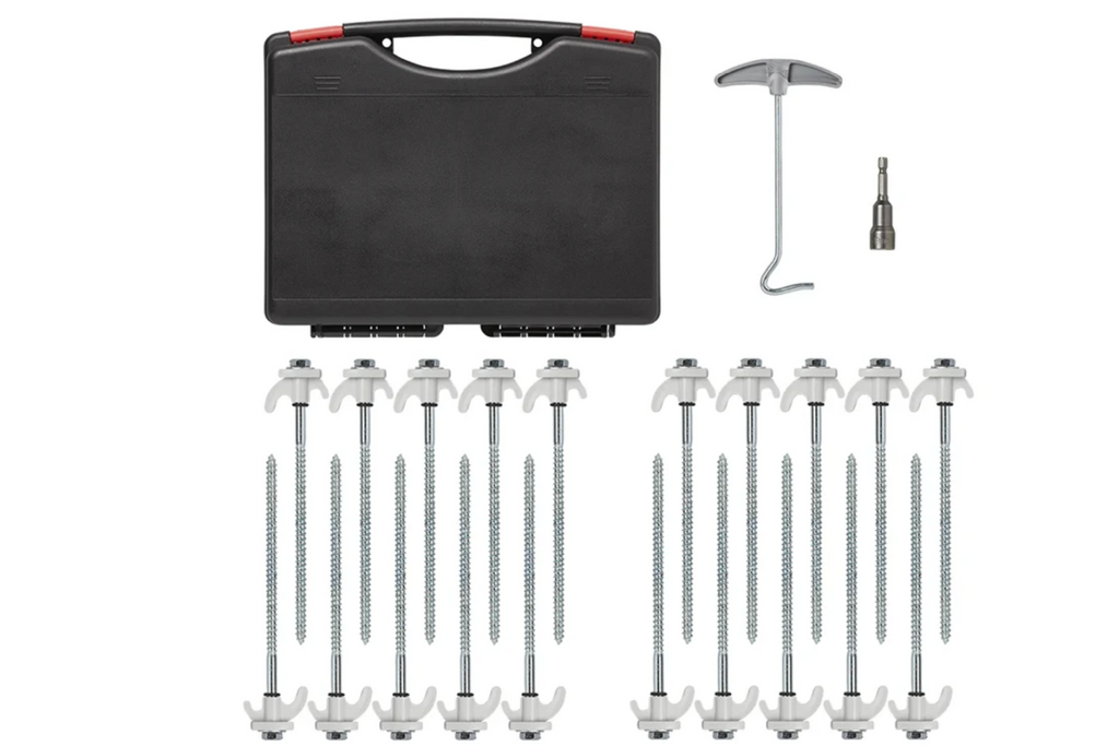 Set schroefbare tentpinnen voor ProPlus 365014 metalen pinnen met haak 20x20cm