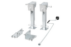Set van twee uitschuifbare steunen met slinger en ProPlus 361500-montage voor een 1000 kg vlakke aanhanger (290-460 mm).