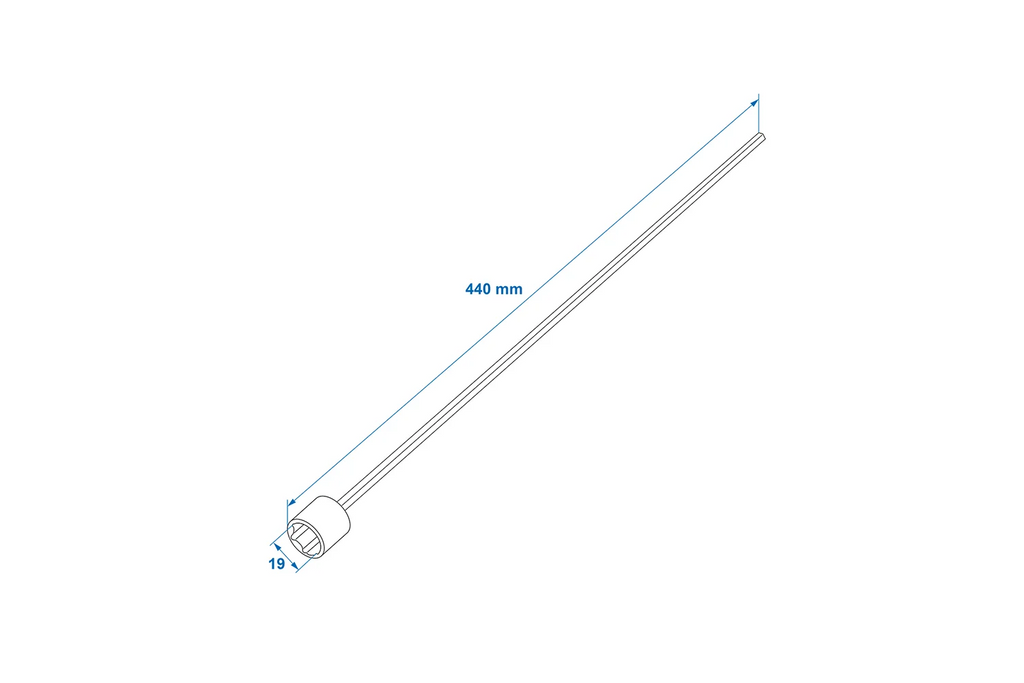 ProPlus 360029 Uitschuifbare steunverlenging voor 440 mm 19 mm aanhanger