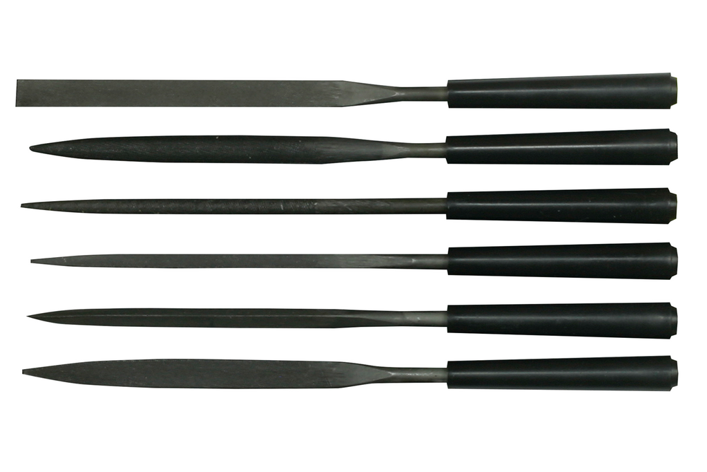 Set van zes STANLEY 0-22-500 naaldvijlen, lengte 160 mm