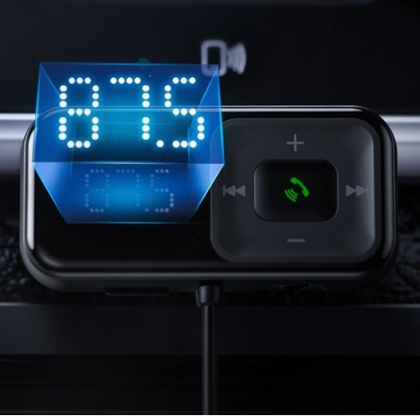 FM-zender BASEUS T typed S-16 bluetooth 5.0 MP3 + autolader 2x USB