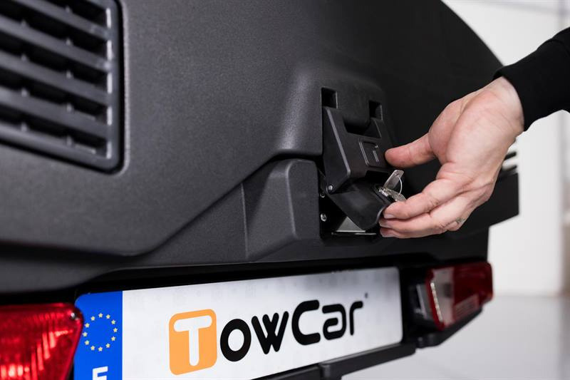 Towbox EVO klassiek grijs - bagagebox voor montage op de trekhaak
