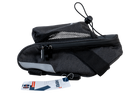 PROFEX 82318 Lange Zwarte Lux Fietszadeltas met Flesvak