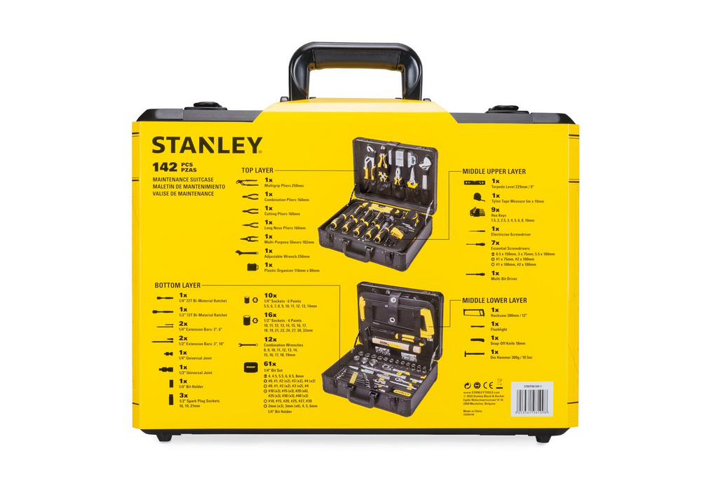STANLEY STMT98109-1 servicekit, gereedschapskoffer, 142 stuks