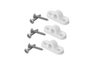 Set van drie horizontale plastic oogjes voor de ProPlus-luifel, bevestigingsbeugels voor het luifelframe.