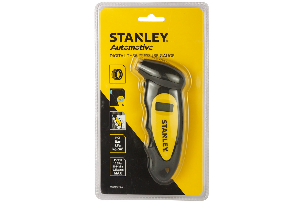 STANLEY digitale bandenspanningsmeter voor auto's, meetbereik 0-6,2 bar.
