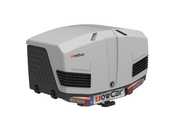 Towbox V3 Grey LED Edition - bagagebox voor montage op de trekhaak