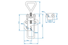 Zijkoppeling met ProPlus-sluiting 342114 complete aanhanger zijsluiting 160-180 mm
