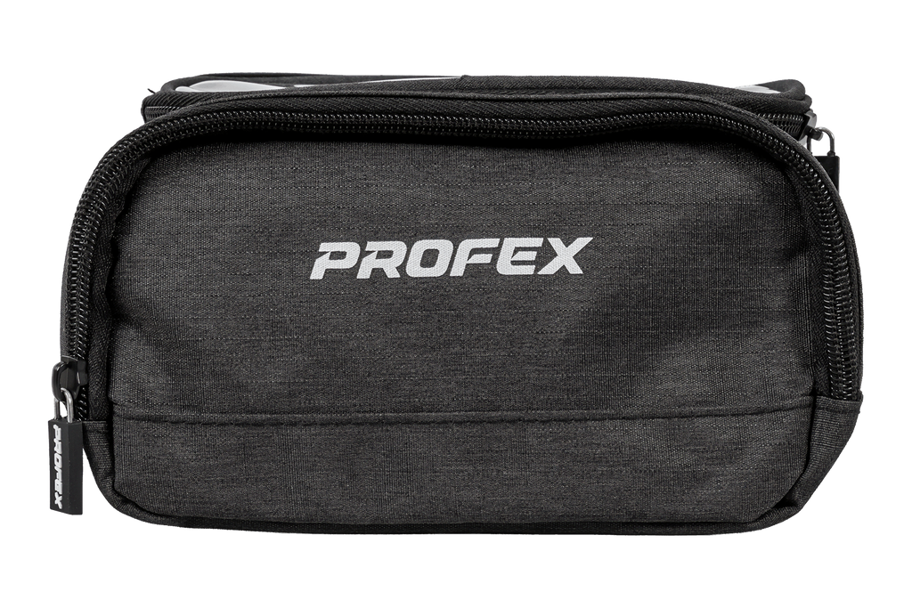 PROFEX 93015 fietstas voor aan het frame met 2 vakken en telefoonhouder