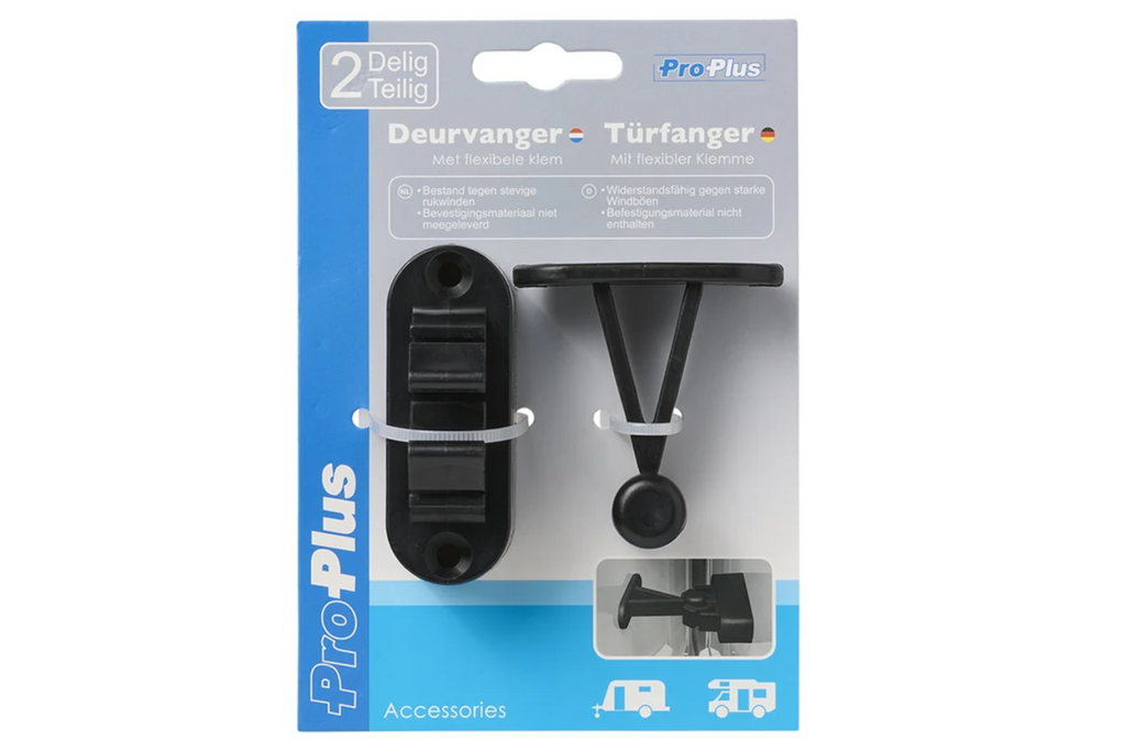 Caravan-/camperdeurvergrendeling ProPlus 362622V02BK zwarte veerbelaste handgreep voor het vasthouden van de deur