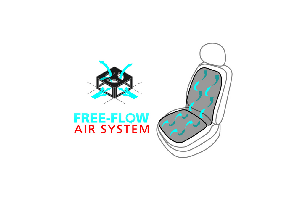 Ademend zitkussen LAMP Taxi Driver zwarte autostoelmat