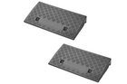 Set van twee ProPlus 361570 oprijplaten, rubberen oprijplaten 7 cm, 3000 kg