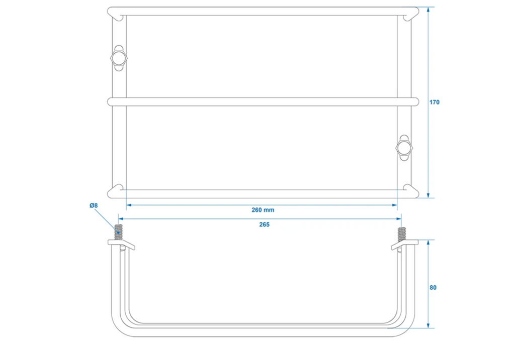 ProPlus beschermrooster voor achterlicht van aanhanger, achterlichtafdekking 260x170x80mm