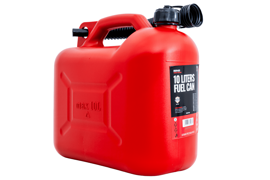 10L HERMON plastic jerrycan met trechter, rood