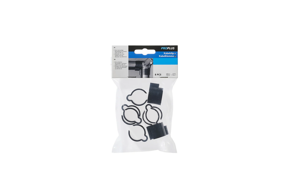 Set van acht ProPlus kabelklemmen 366486, diameter 22-32 mm