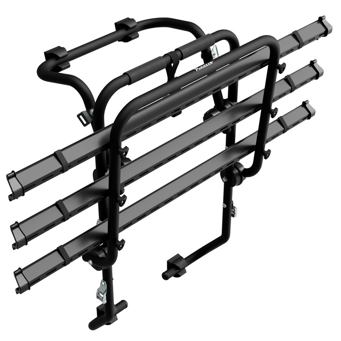 Padova 3 stalen achterklep fietsendrager voor 3 fietsen (zwart)