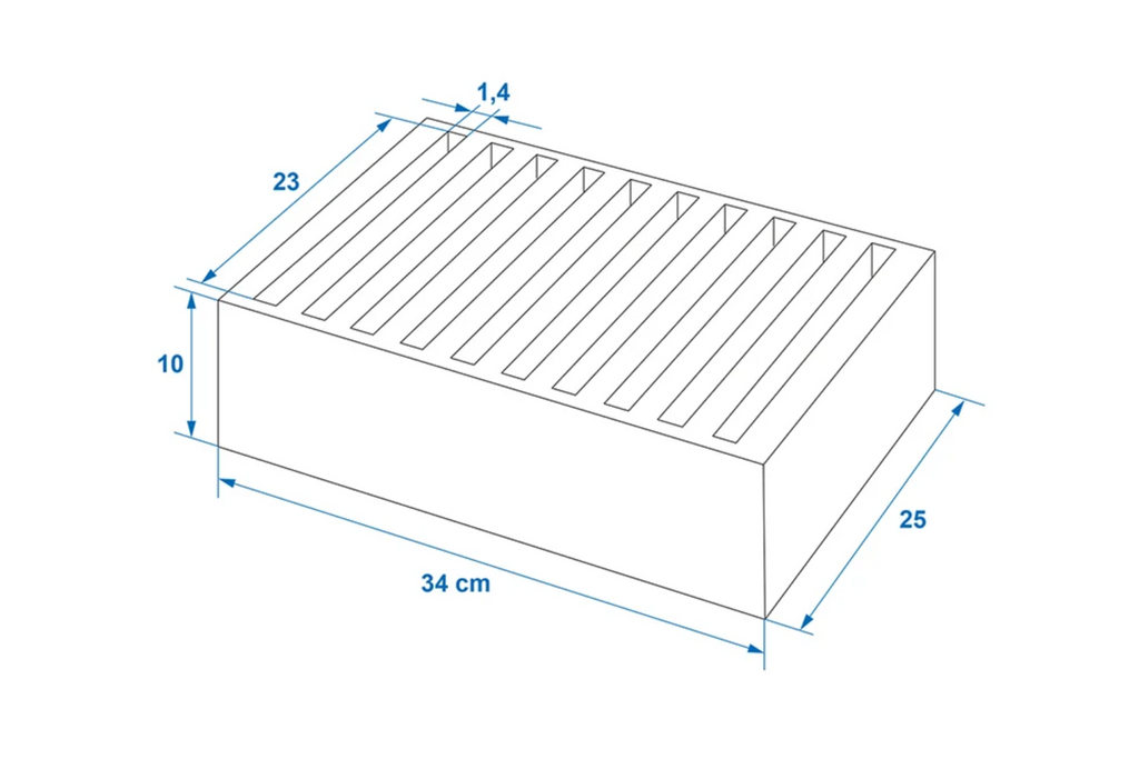 ProPlus 761472PMV01 Bordenrek van schuim voor campers, geschikt voor 10 borden