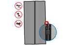 Magnetisch muggennet voor deuren ProPlus beschermend gaas (2x) 210x50cm