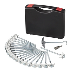 Set schroefbare tentpinnen voor ProPlus 365014 metalen pinnen met haak 20x20cm