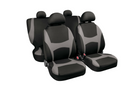 Set autostoelhoezen LAMPA Capri zwart/grijs, voor de voor- en achterstoelen