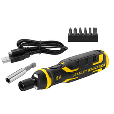 STANLEY 4V draadloze schroevendraaier met oplader en bits