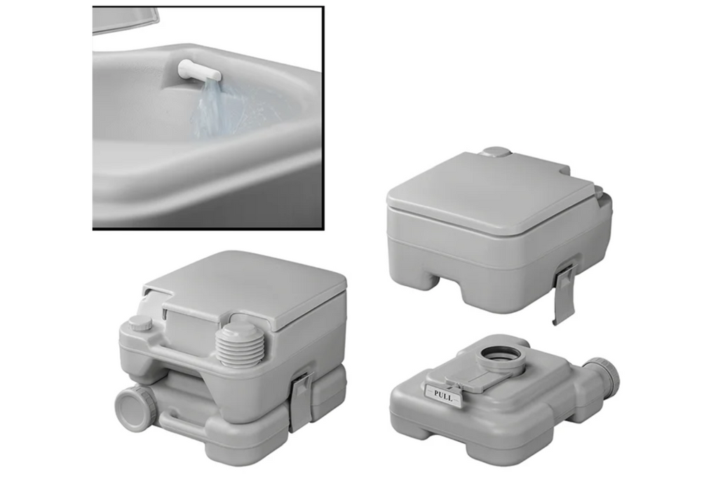 ProPlus 370415CR Draagbaar campingtoilet Grijs 10L/10L