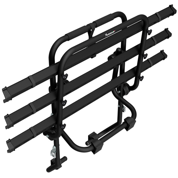 Padova 3 stalen achterklep fietsendrager voor 3 fietsen (zwart)