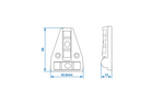 ProPlus 341215 kruiswaterpas met magneet, T-vormige waterpas, 58x43,6 mm