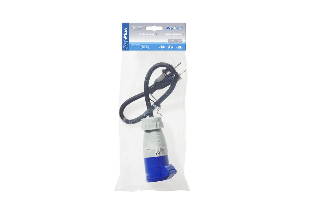 Adapter met Schuko-stekker en CEE-aansluiting 16A 230V ProPlus 373526 kabel 40cm