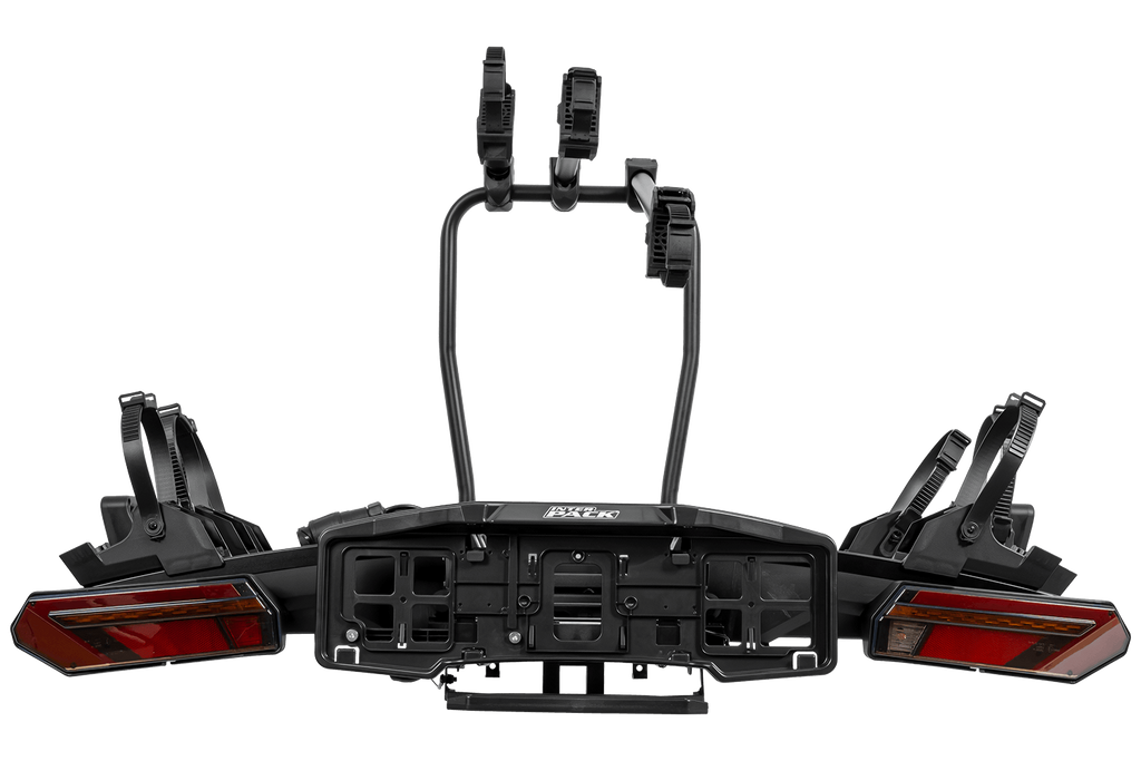 Inter Pack Velox 3 LED - opvouwbare fietsendrager voor op de trekhaak, geschikt voor 3 fietsen, met LED-verlichting