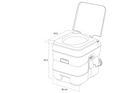ProPlus 370415CR Draagbaar campingtoilet Grijs 10L/10L