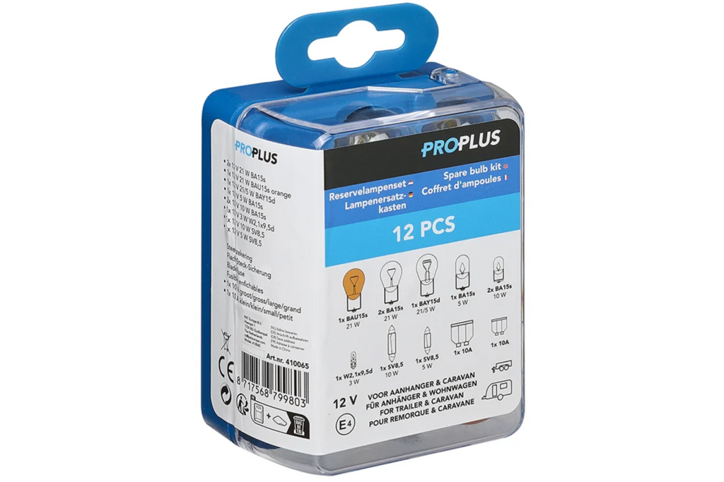 ProPlus 410065 12-delige reservelampenset voor camper, auto