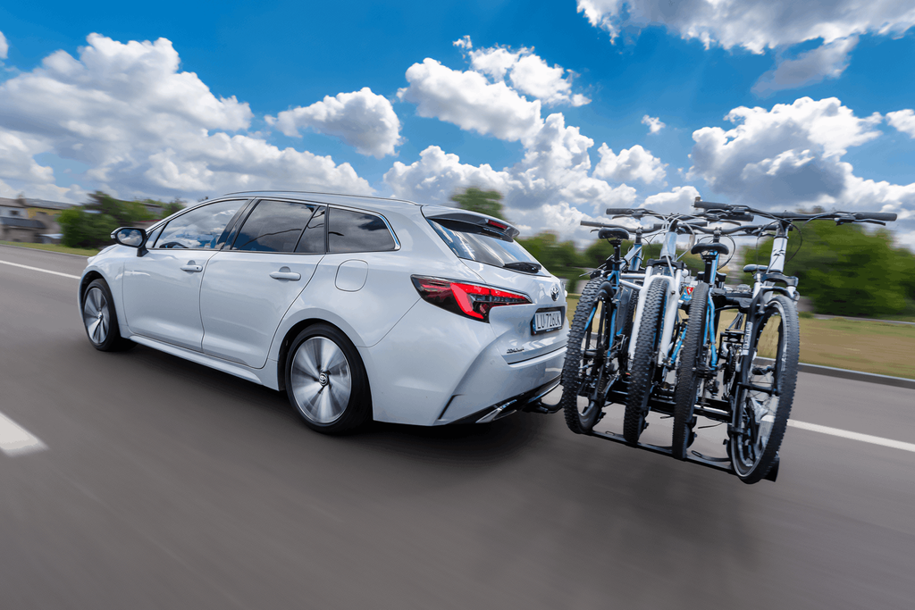 Inter Pack Quattro Fold - fietsendrager voor 4 fietsen, te monteren op de trekhaak.