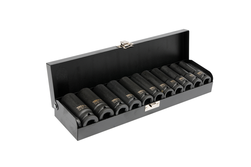 YATO YT-1054 lange slagdoppen 1/2" doppen, 11 stuks.