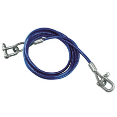 Sleepkabel met sluitingen LAMPA staalkabel 3,5 m/8 mm/5 ton blauw