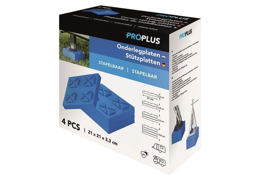 Set van vier ProPlus hoeksteunen voor aanhangerstabilisatie 361538