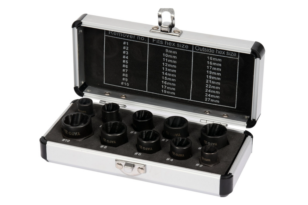 YATO YT-06031 schroefverwijderaars 9-19mm 10 stuks.