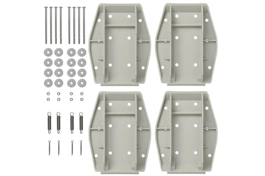 Set van vier ProPlus 361519 aanhangerstabilisatorsteunen met veer 20,5x27,5cm