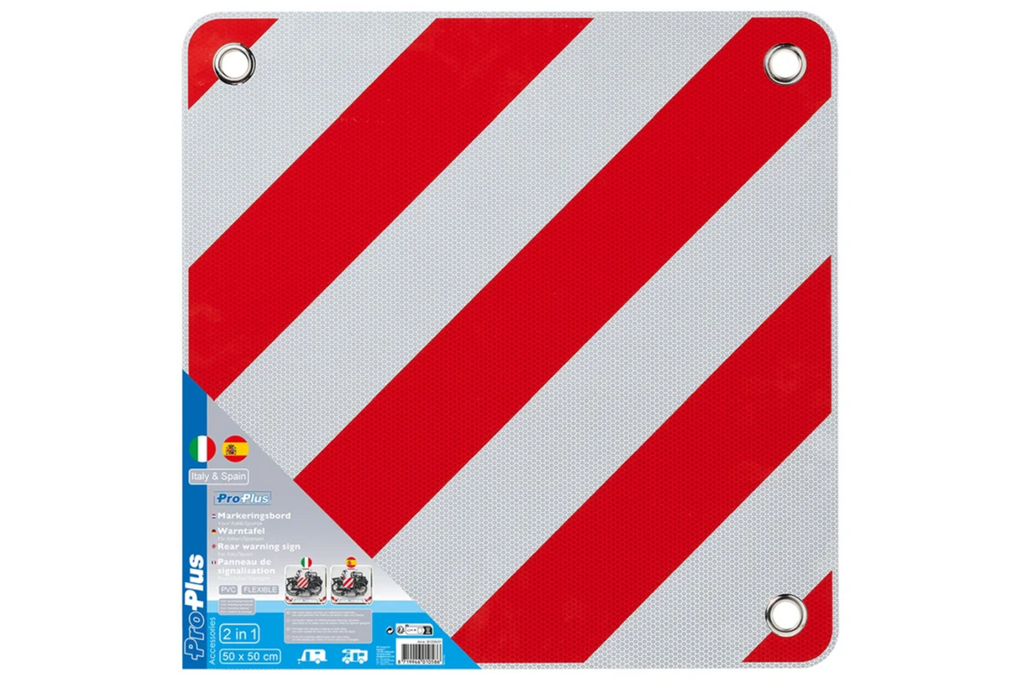 ProPlus 361234V01 waarschuwingsbord voor achterzijde, dubbelzijdig, 50x50 cm