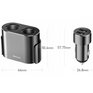 BASEUS hoogrendements autolader met 2x USB-poorten en 2x sigarettenaanstekeraansluiting, 80W
